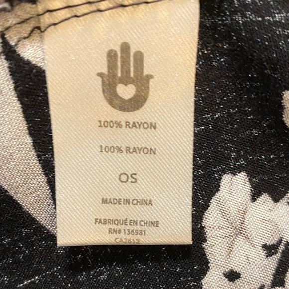 Spiritual Gangster Black and White Floral Swimsuit Coverup - Picture 4 of 5